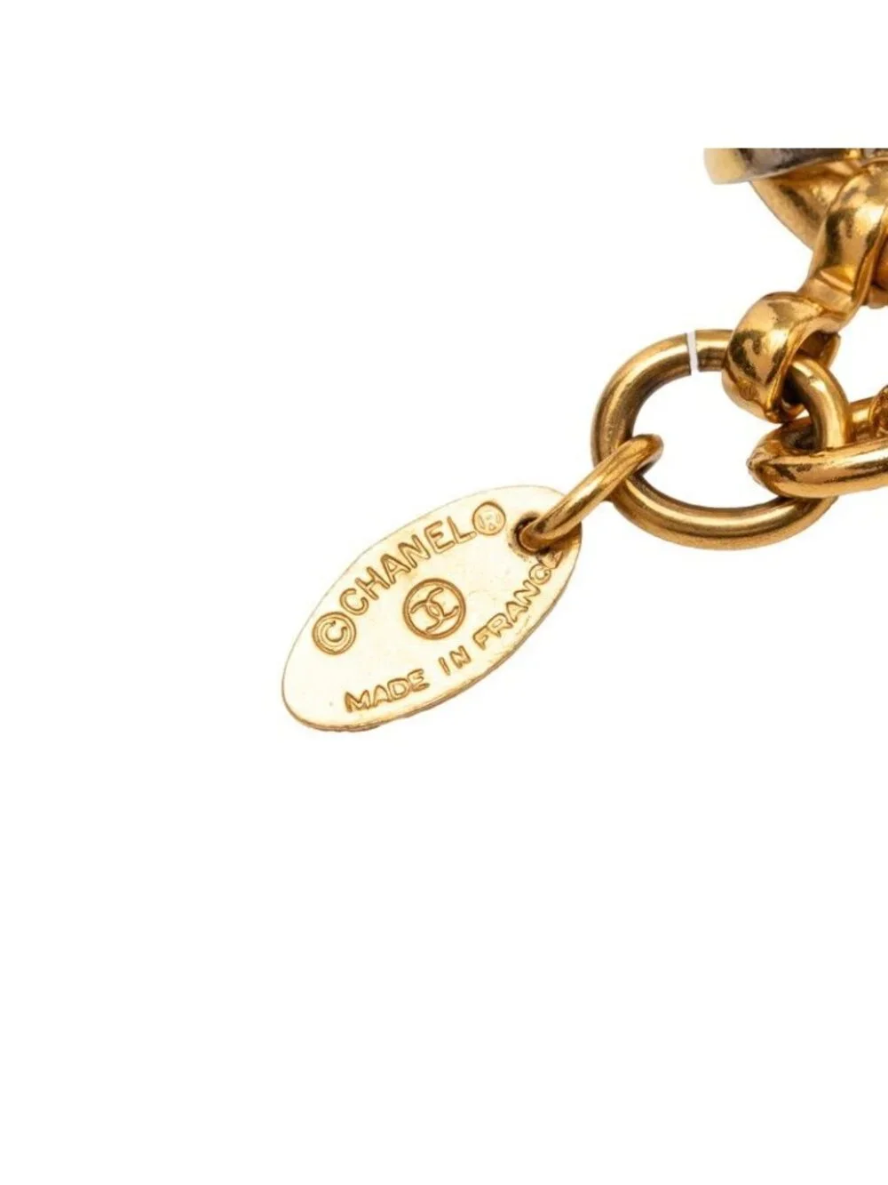 Chanel CC Logo Chain Pendant Diamond Gold Plated - Picture 5 of 6